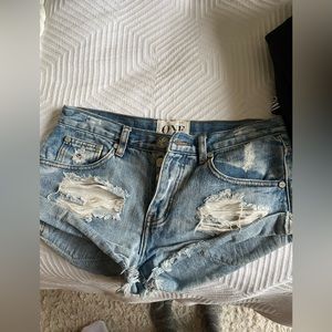 One Teaspoon Bandits Jean Shorts